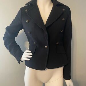 Talbots Black Double-Breasted Blazer
